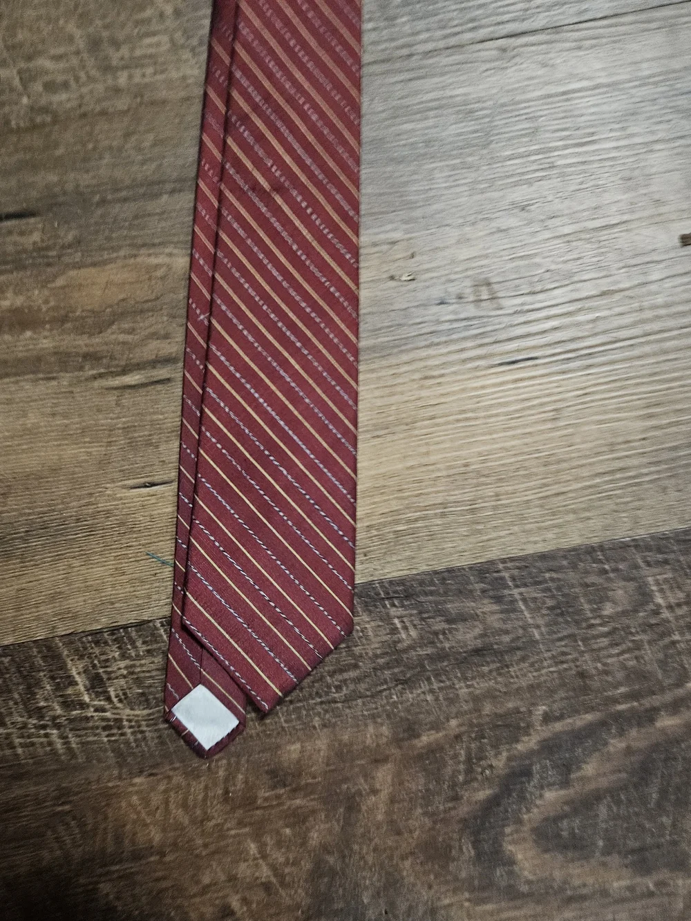 Men's Red Striped Tie